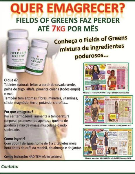 Fields of Greens - Um composto de trigo, alfafa, cevada..etc